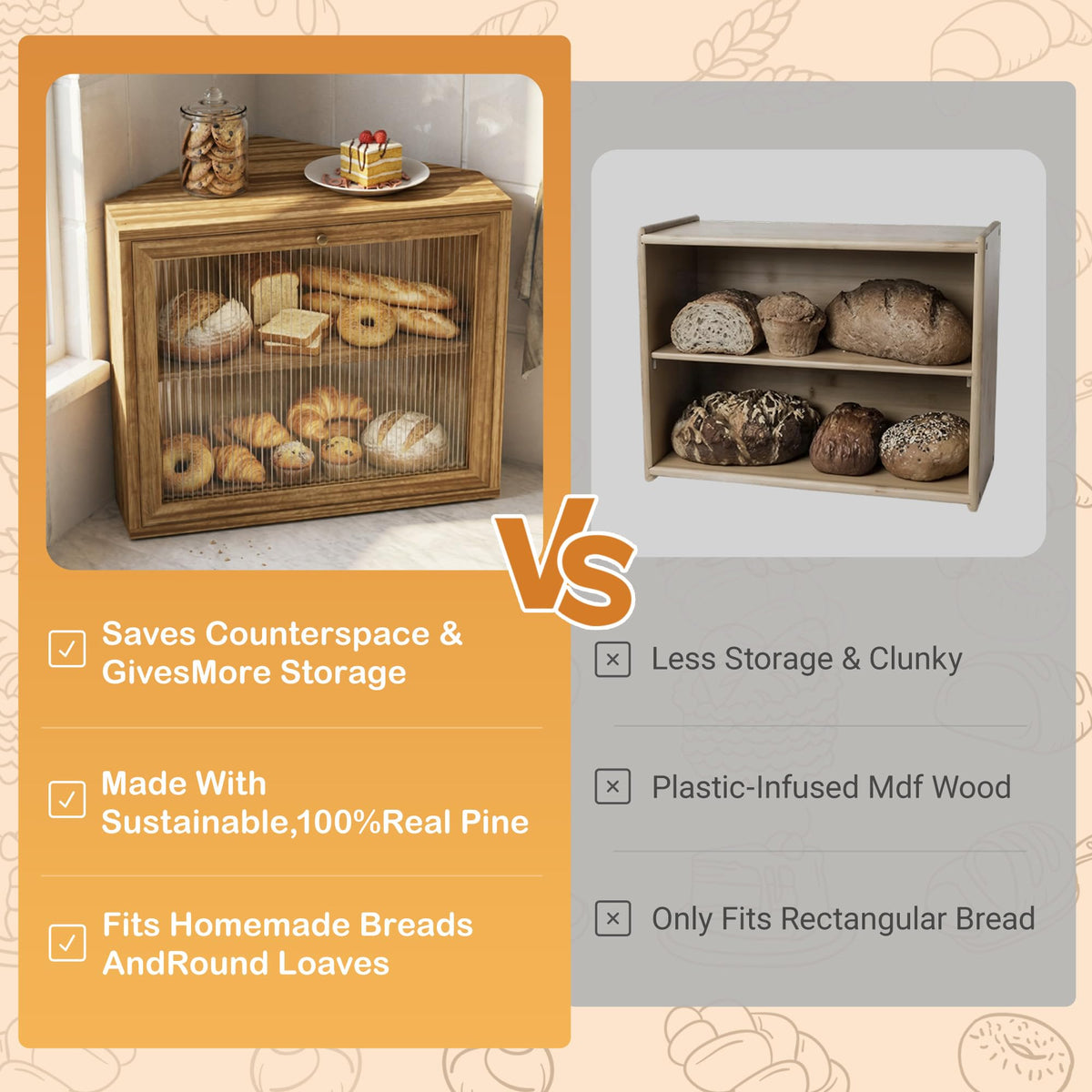 Double Layer Bread Box Q80045