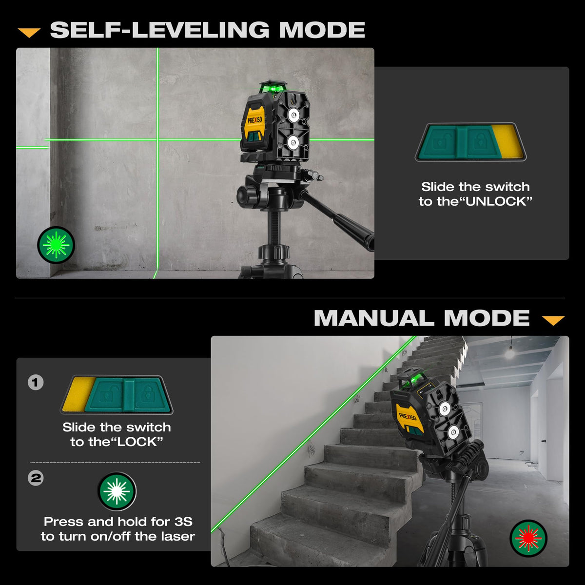 360 Laser Level with Tripod & 2 Plumb Dots X57307