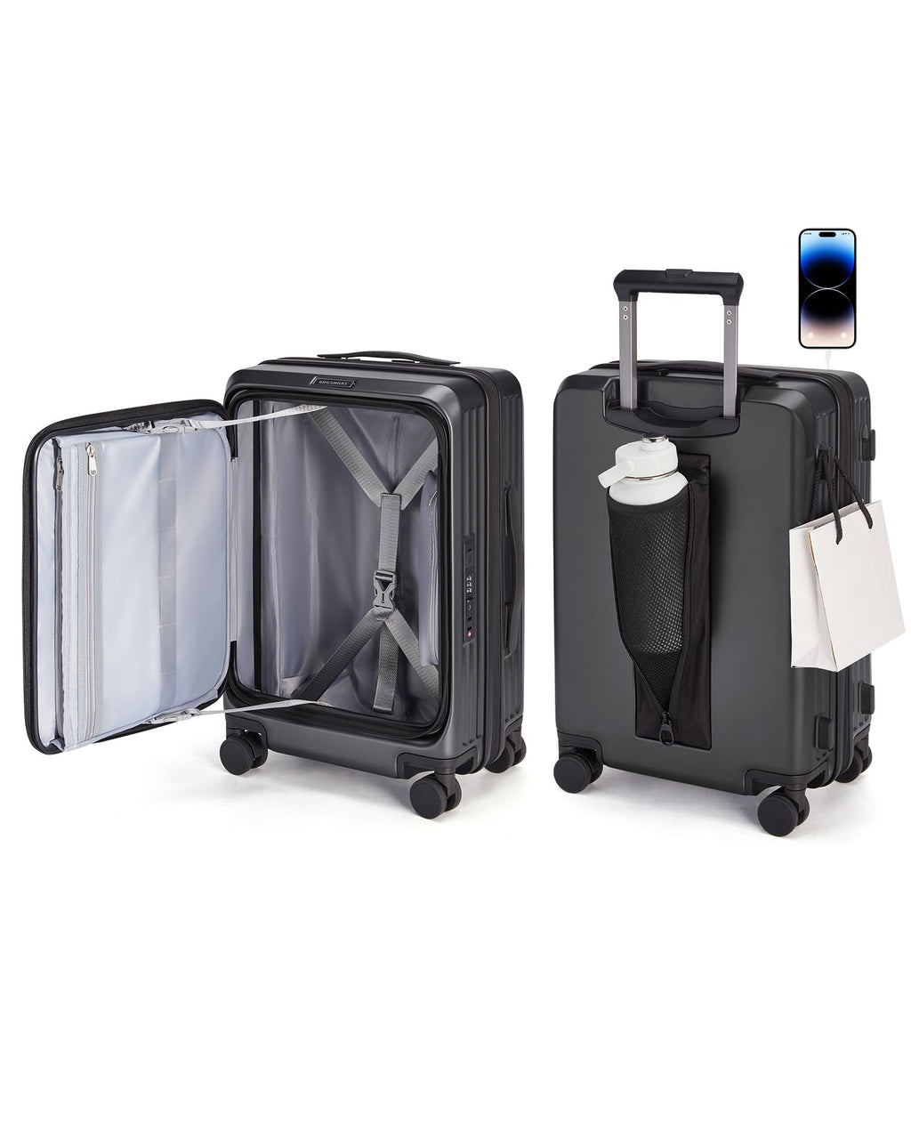20" Expandable Carry-On Black J828556