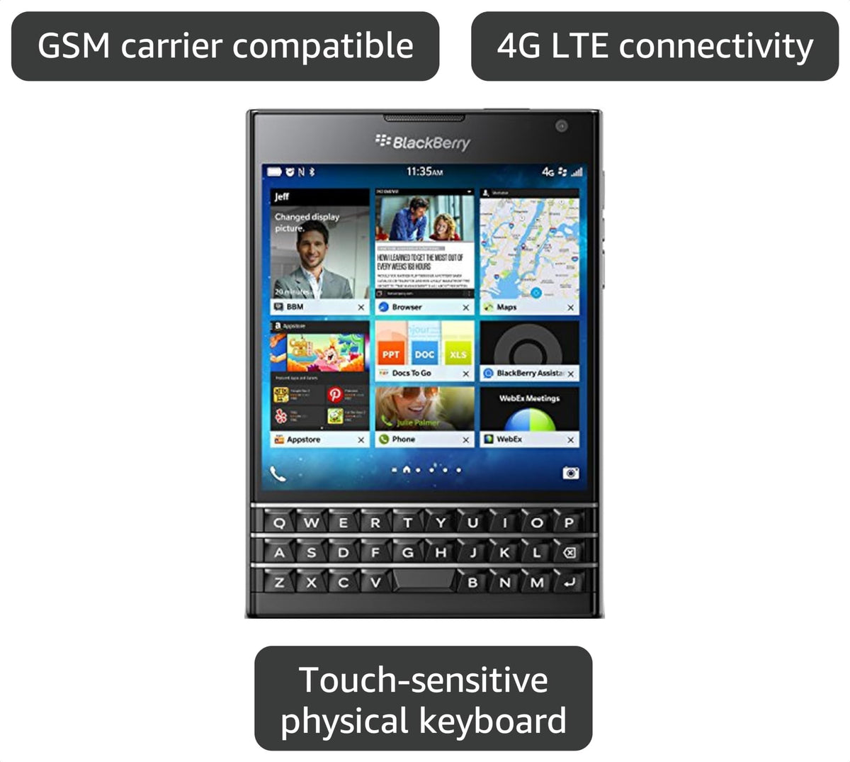 Black 32GB Unlocked 4G LTE Smartphone Q959