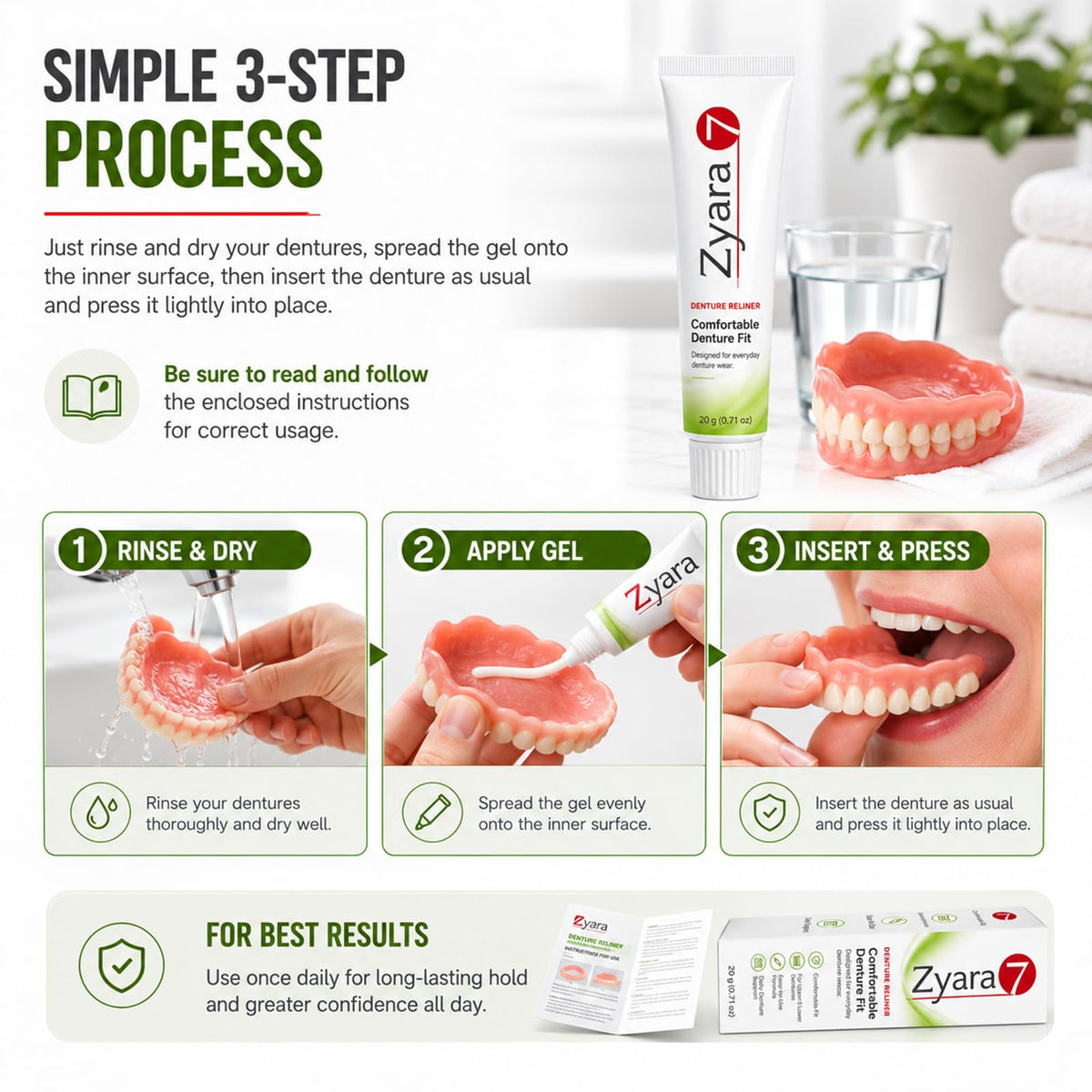 Denture Cream 0.71 Oz A861968