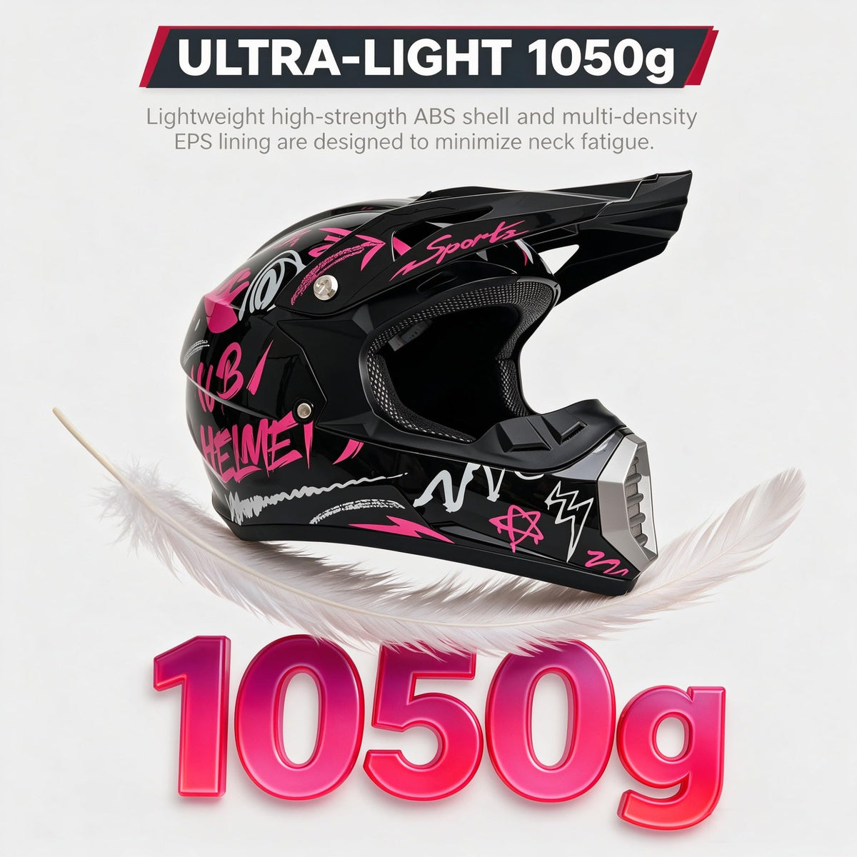 Youth Dirt Bike Helmet DOT Full Face Motocross 4-Piece Set H35463