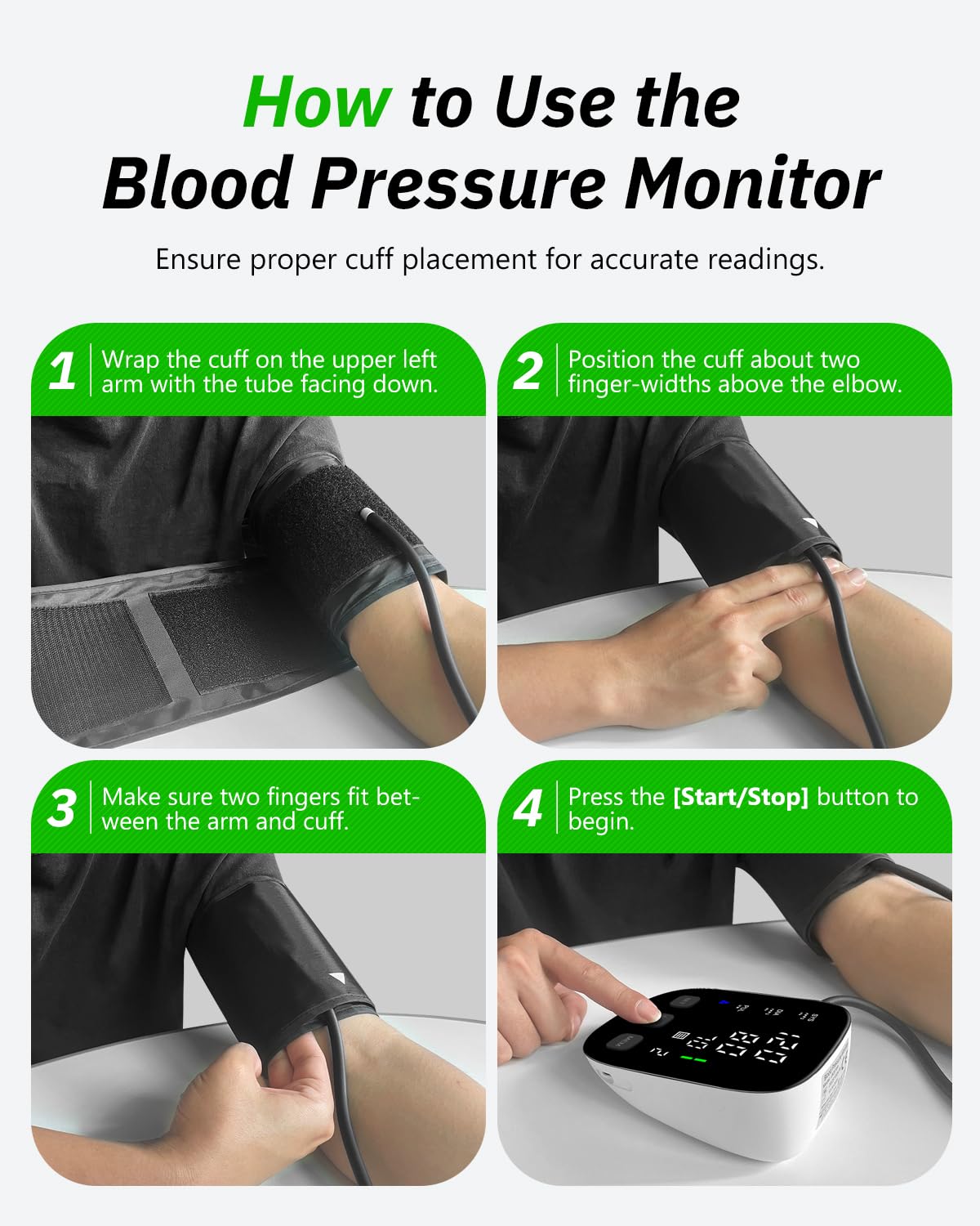 Blood Pressure Monitor Upper Arm Large Cuff Digital BP Machine D708392
