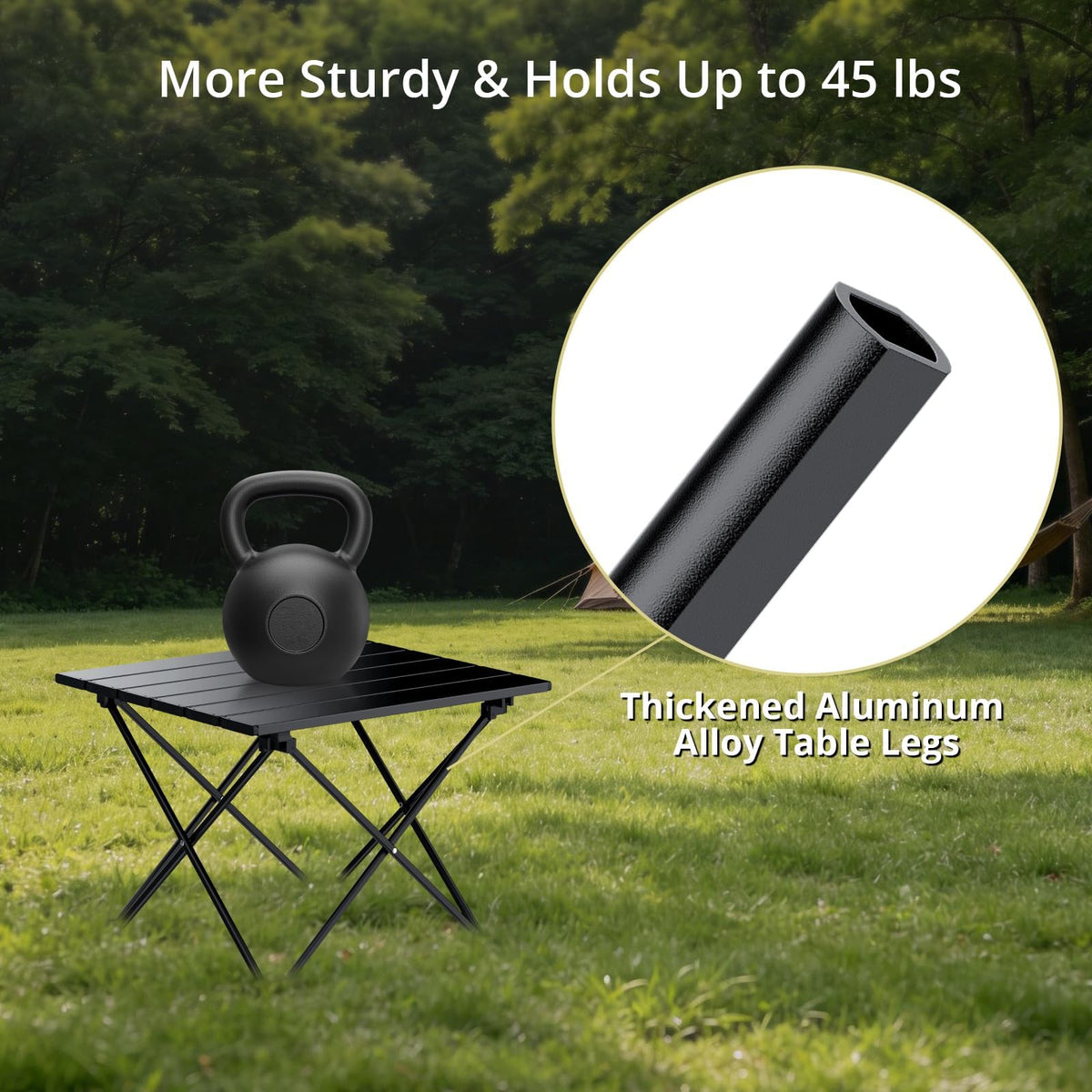 Small Folding Camping Table Aluminum Frame Y500317
