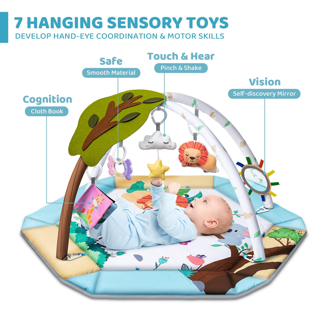 8-in-1 Tummy Time Play Mat & Ball Pit with 6 Toys R61204