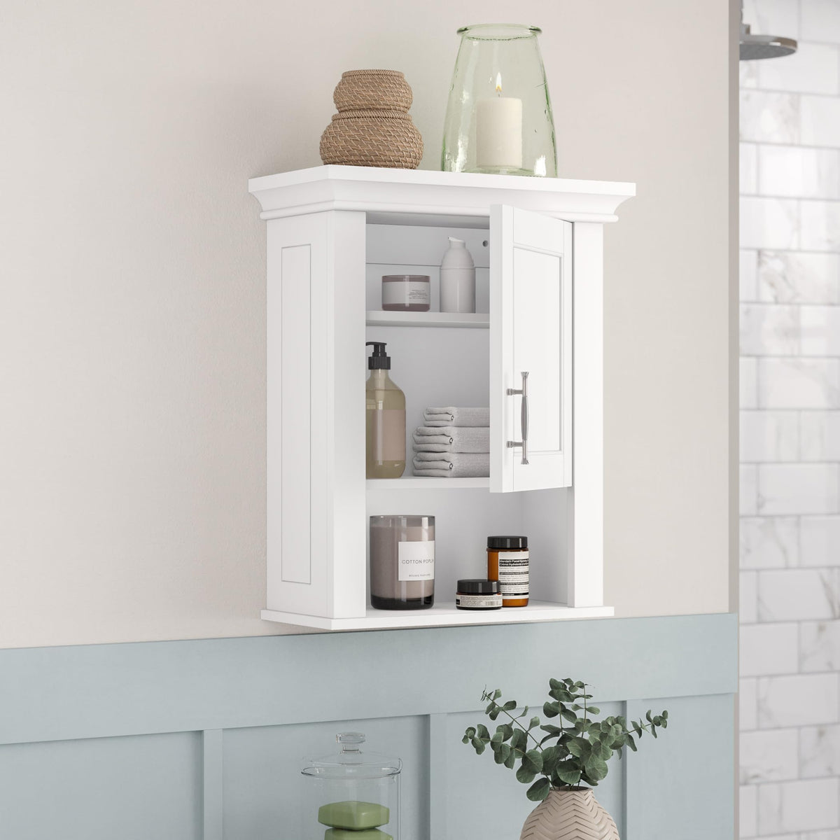White Wall Mount Medicine Cabinet Q960