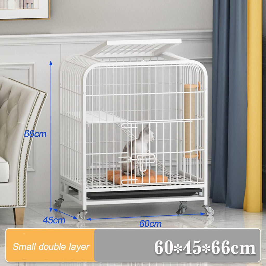 Large 3-Tier Metal Wire Cat Cage with Hammock and Casters V860673