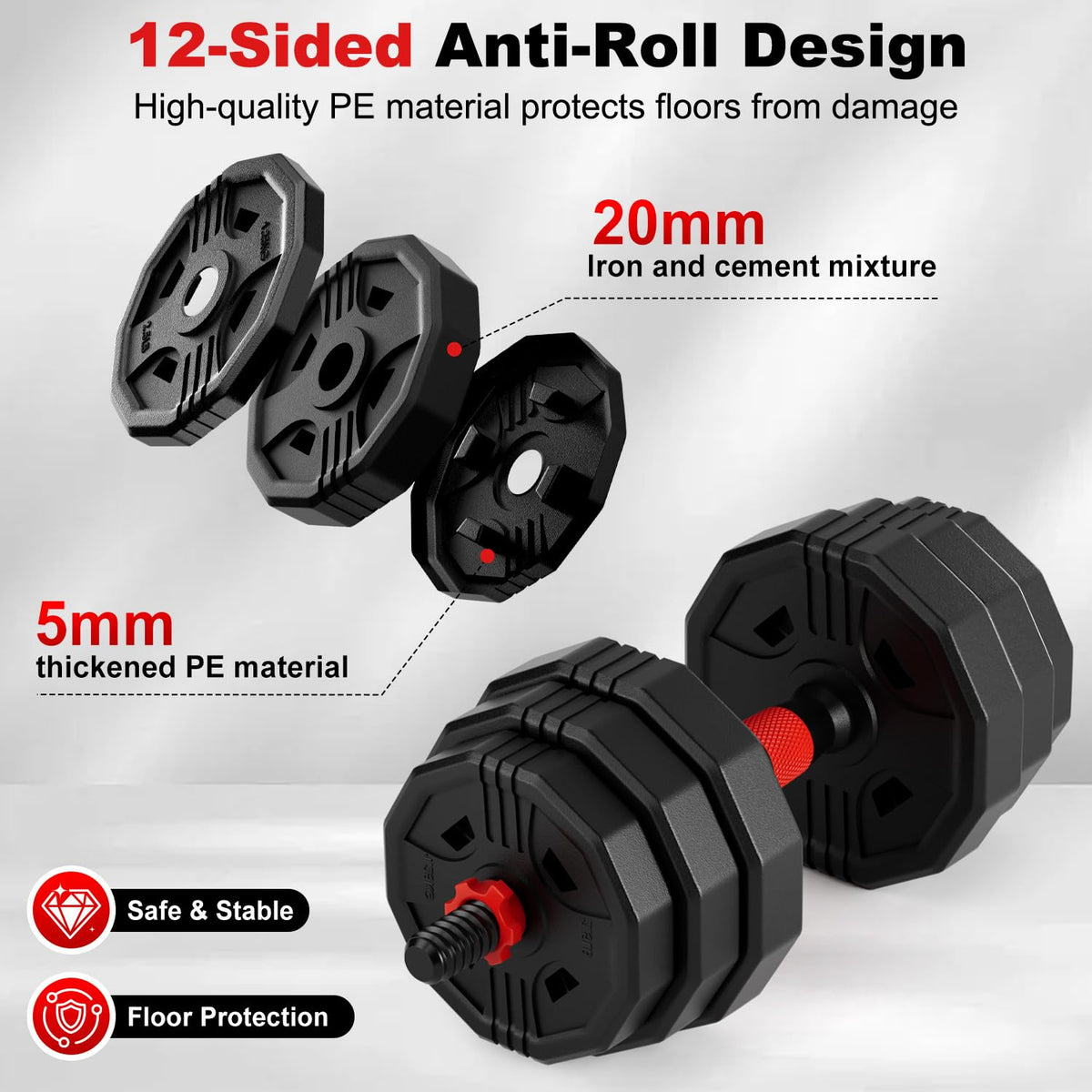 Adjustable Dumbbell Set 5in1 O386