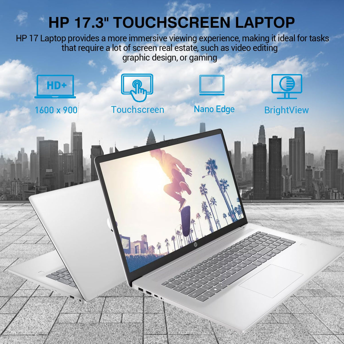17.3” Touchscreen Laptop, Intel 10-Core i7, 16GB RAM 512GB SSD Q467