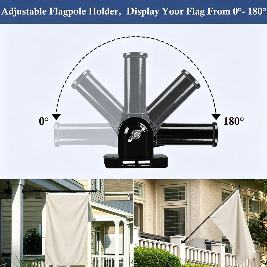 Flag Pole Holder Aluminum Alloy Bracket I2597