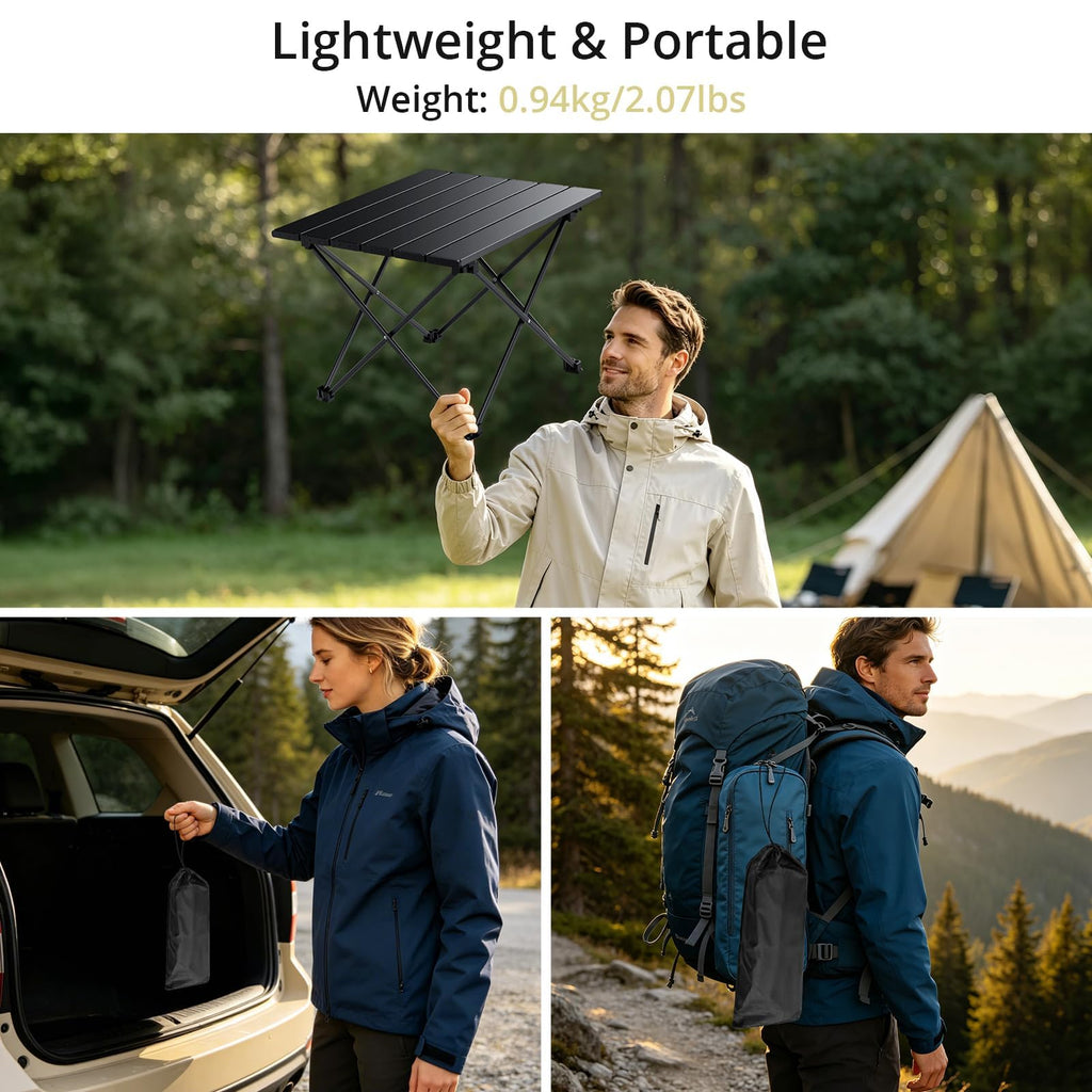 Small Folding Camping Table Aluminum Frame Y500317