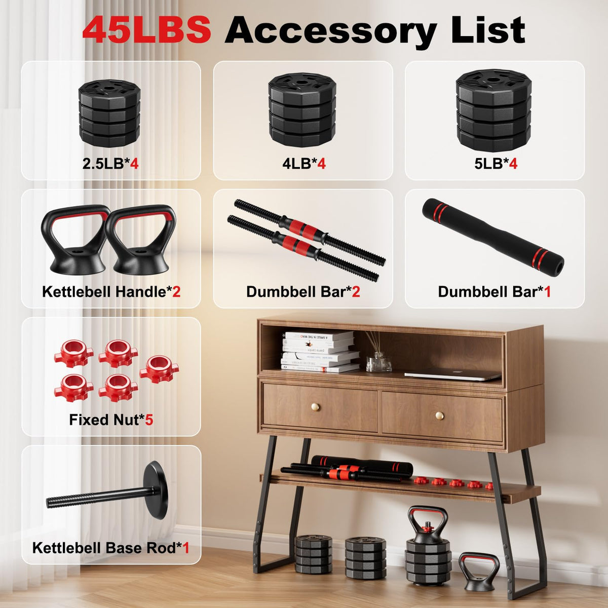 Adjustable Dumbbell Set 5in1 O386