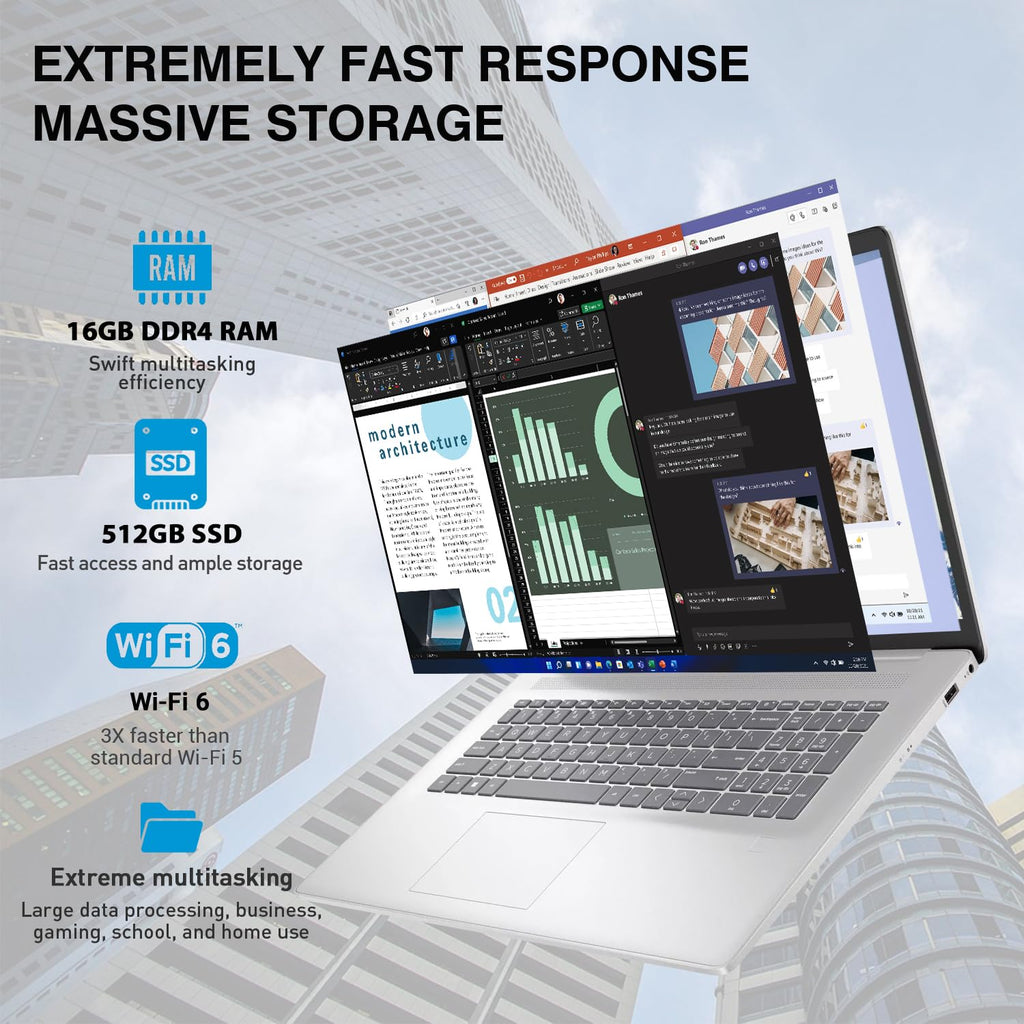 17.3” Touchscreen Laptop, Intel 10-Core i7, 16GB RAM 512GB SSD Q467