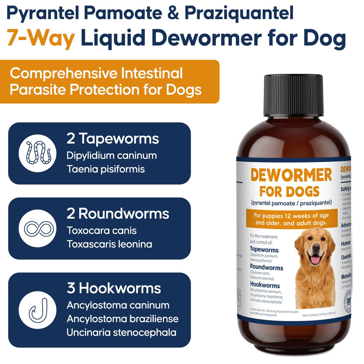 Dog and Puppy Oral Liquid Dewormer 100ml C655790