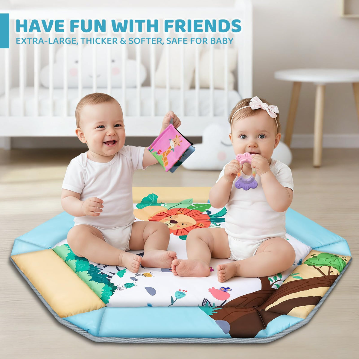 8-in-1 Tummy Time Play Mat & Ball Pit with 6 Toys R61204