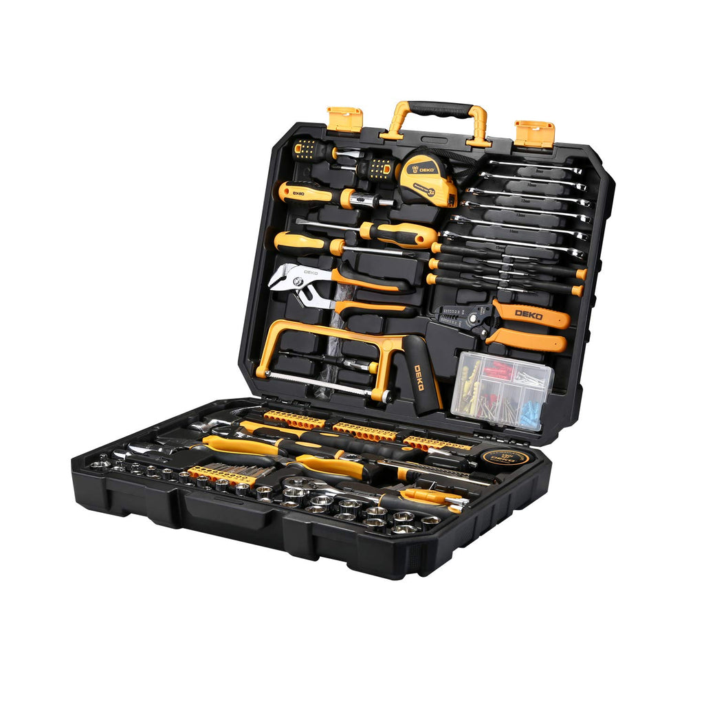 198 Piece Home Repair Tool Kit with Plastic Toolbox J17014