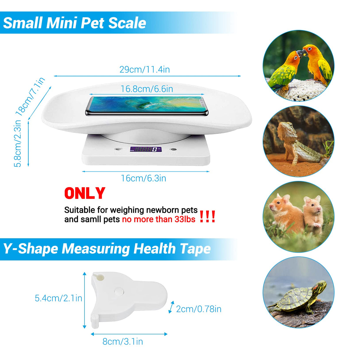 Pet Scale 33lb Capacity with Tape Measure H216186