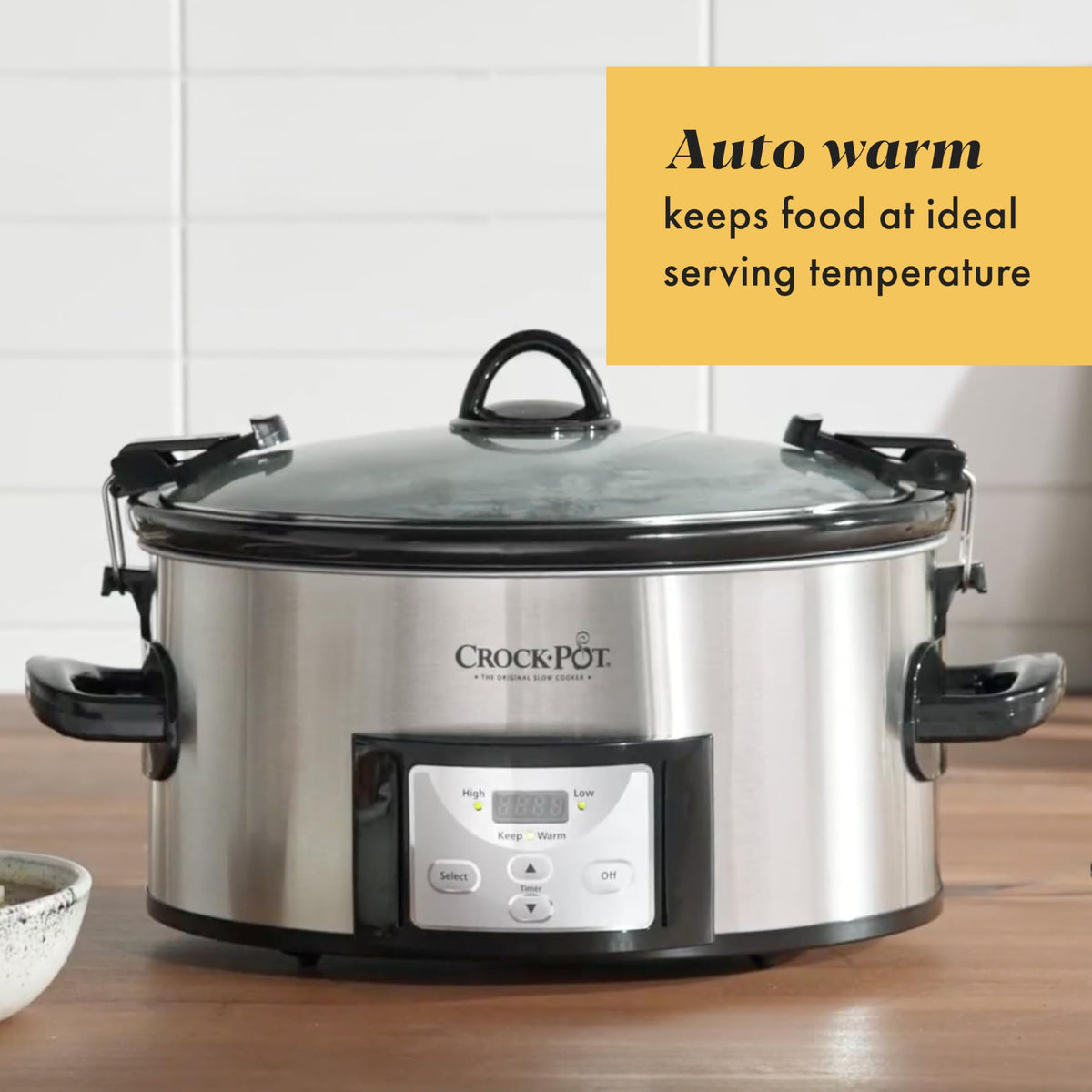 6 Quart Programmable Slow Cooker with Digital Timer Stainless Steel T98031