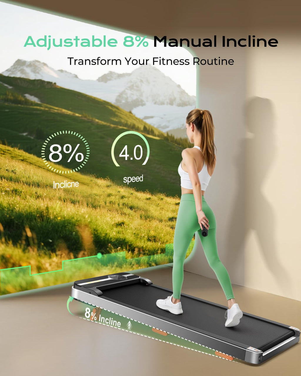 Walking Pad with 8% Incline F59168