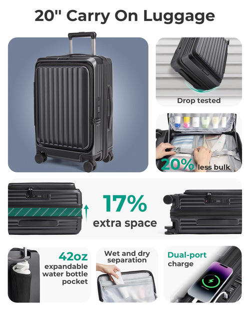 20" Expandable Carry-On Black J828556