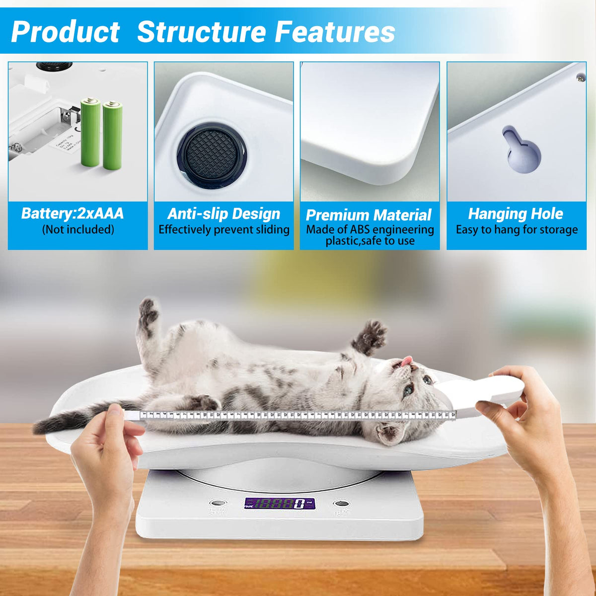 Pet Scale 33lb Capacity with Tape Measure H216186