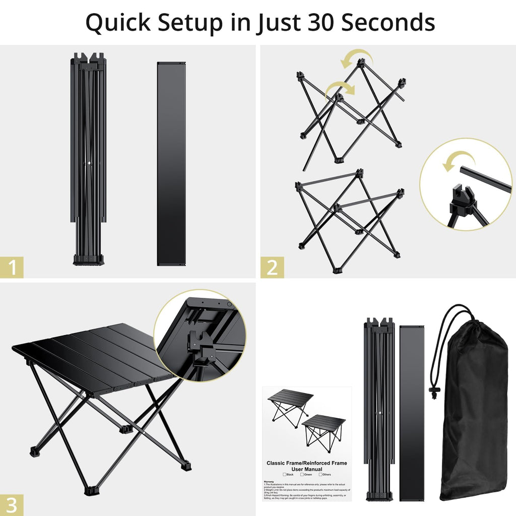 Small Folding Camping Table Aluminum Frame Y500317