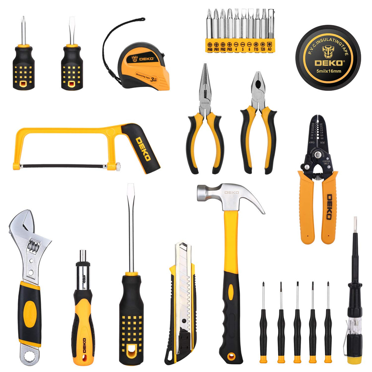 198 Piece Home Repair Tool Kit with Plastic Toolbox J17014
