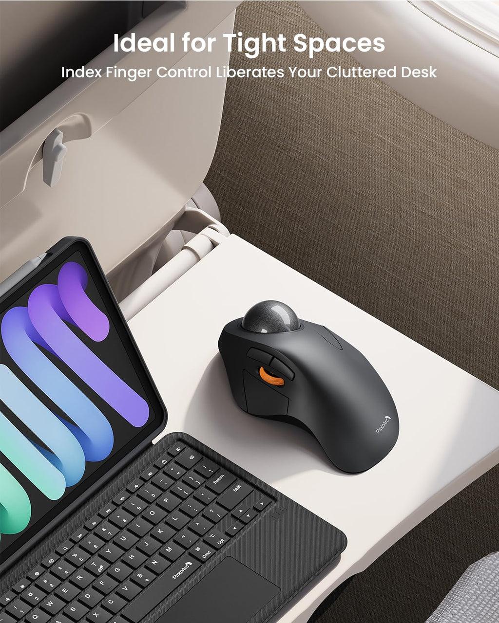 Wireless Bluetooth Trackball Mouse, Gray R132514
