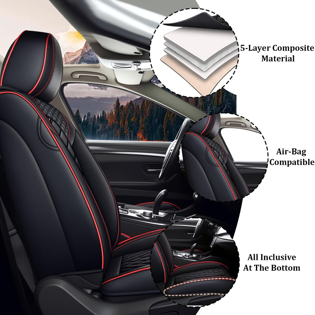 Waterproof Nappa Leather Full Set Car Seat Covers K6718