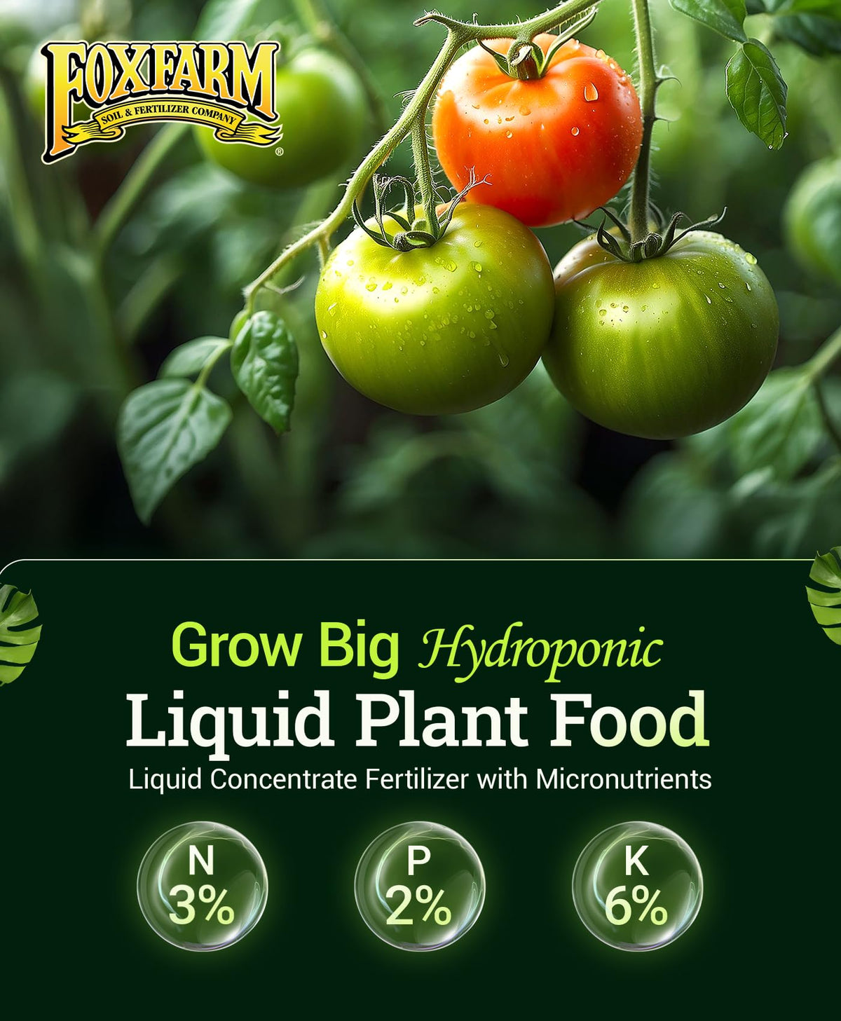 Liquid Plant Fertilizer 3-2-6 1 Pint H1863