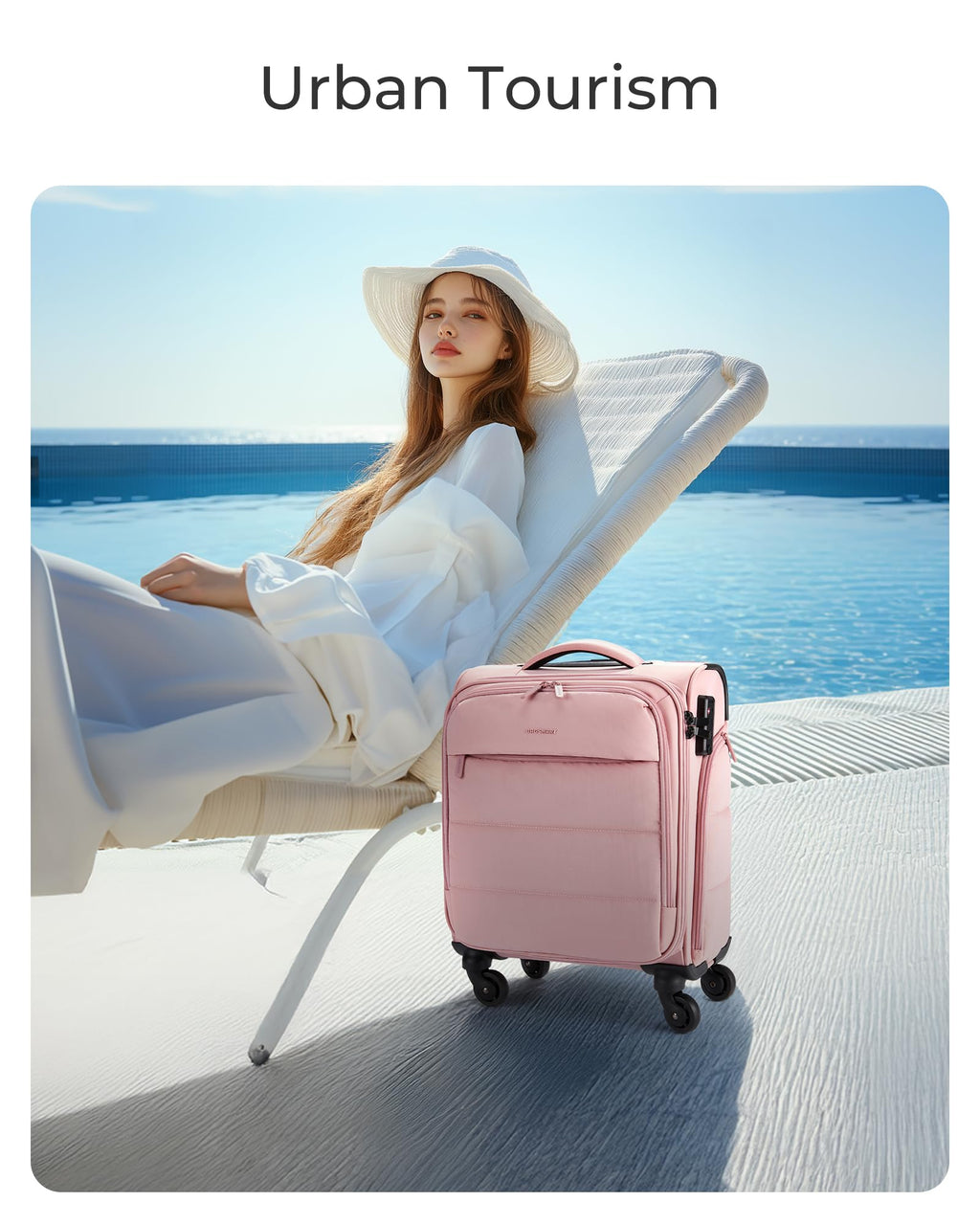 Black Softside Underseat Suitcase with Wheels V79827