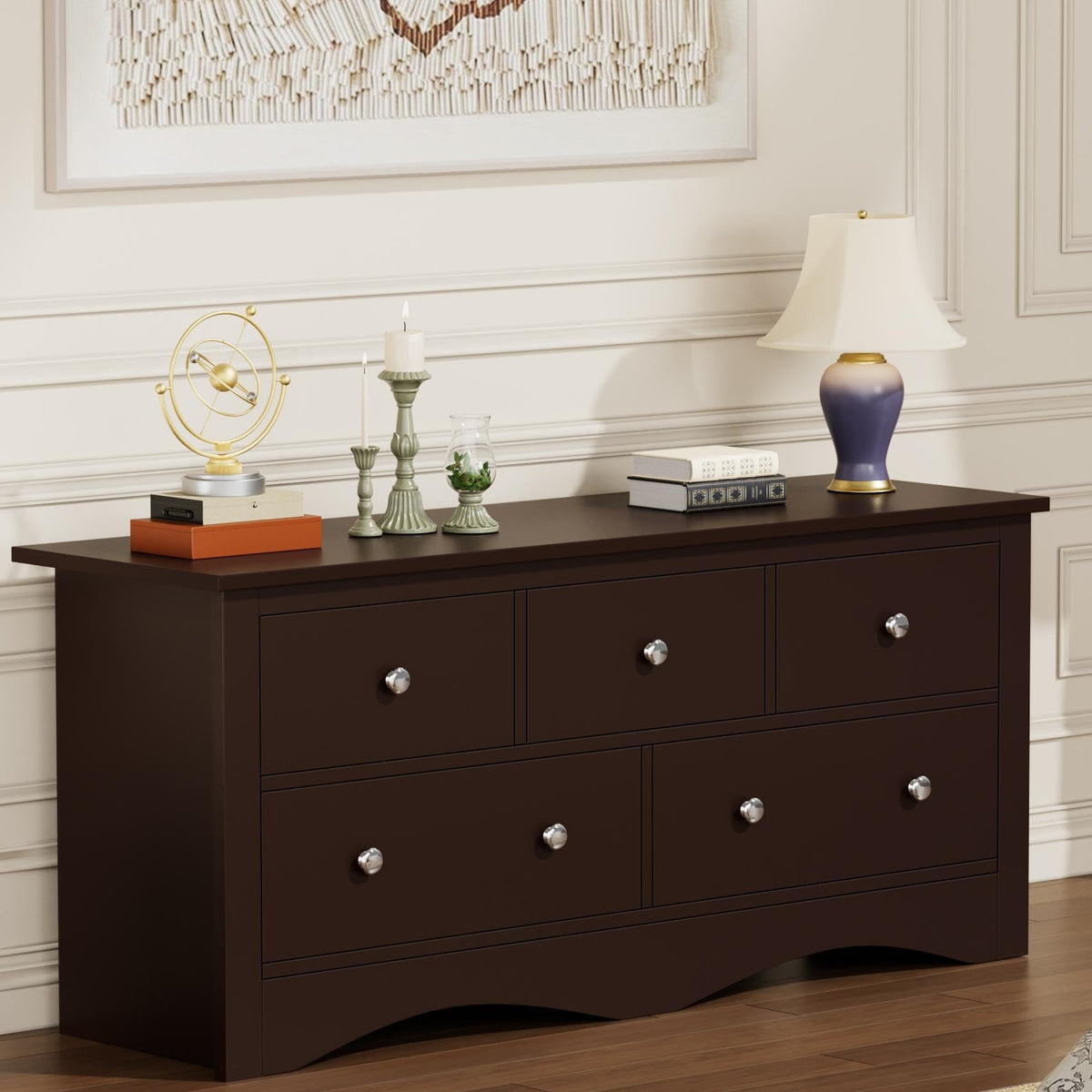 Brown 5 Drawer Dresser Z22462