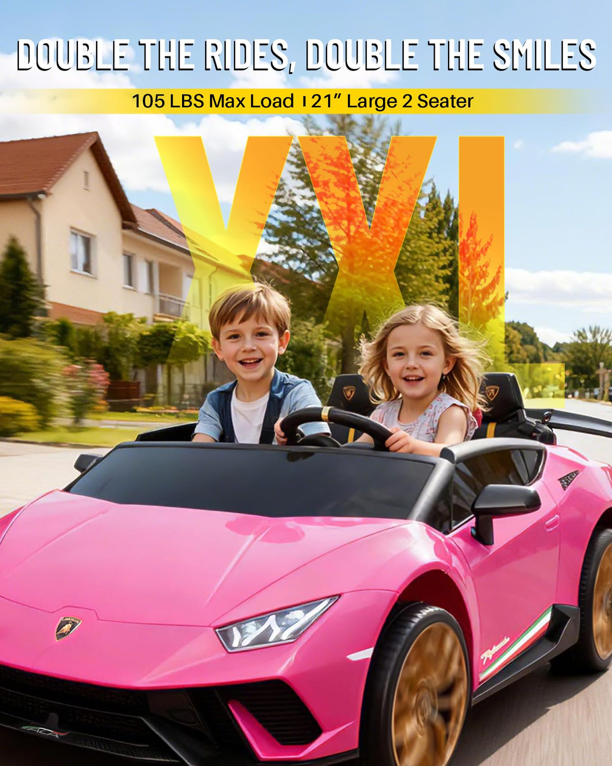 Pink 24V 2 Seater Kids Ride on Car G723