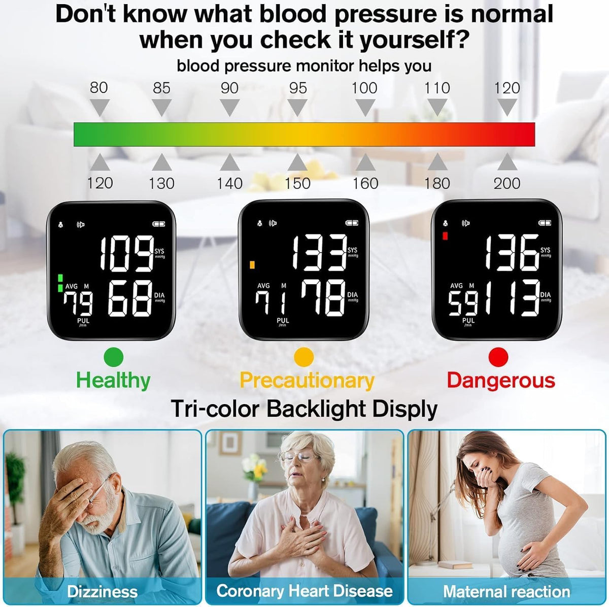 Wrist Blood Pressure Monitor with 90X2 Readings Memory G7141