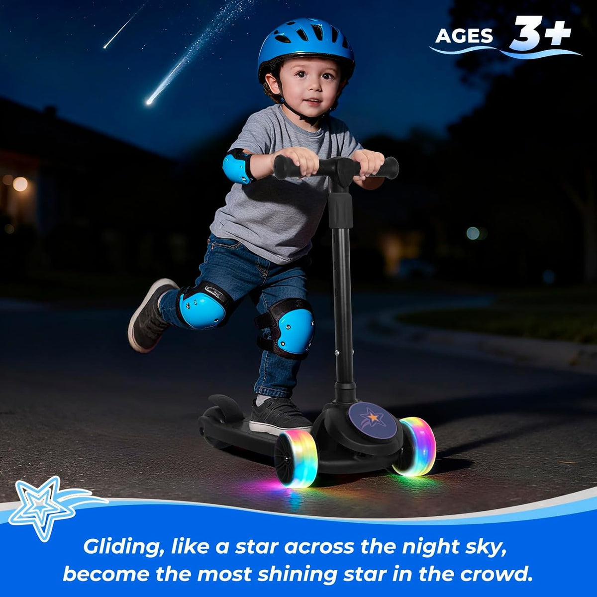 3 Wheel Kids Scooter with Light Up Wheels O65680