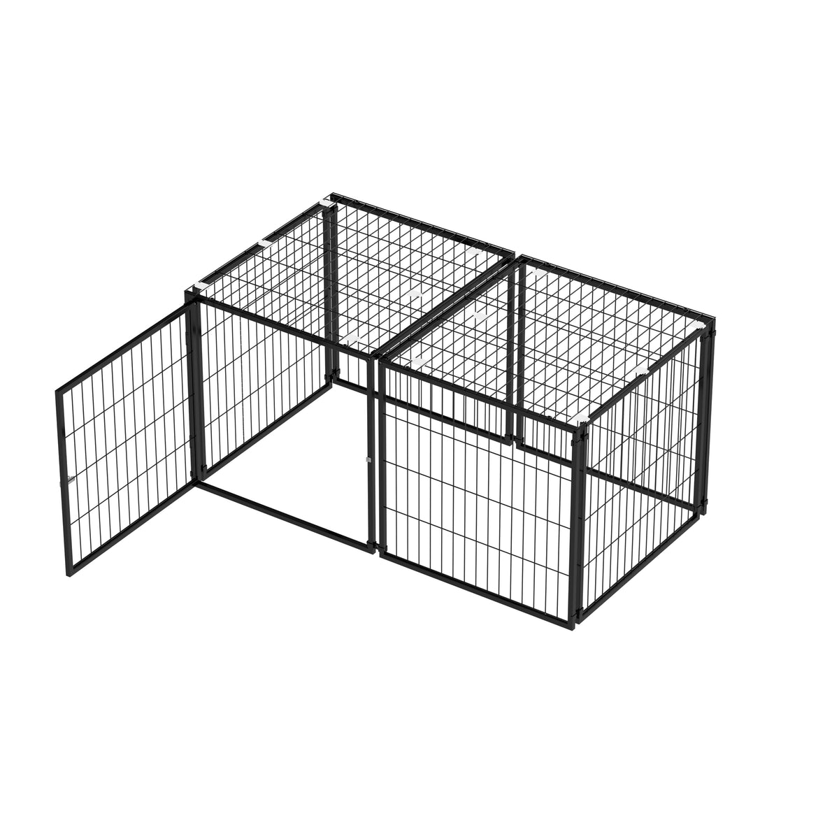 48 Inch Black Metal Dog Crate with Removable Top Cover G5819
