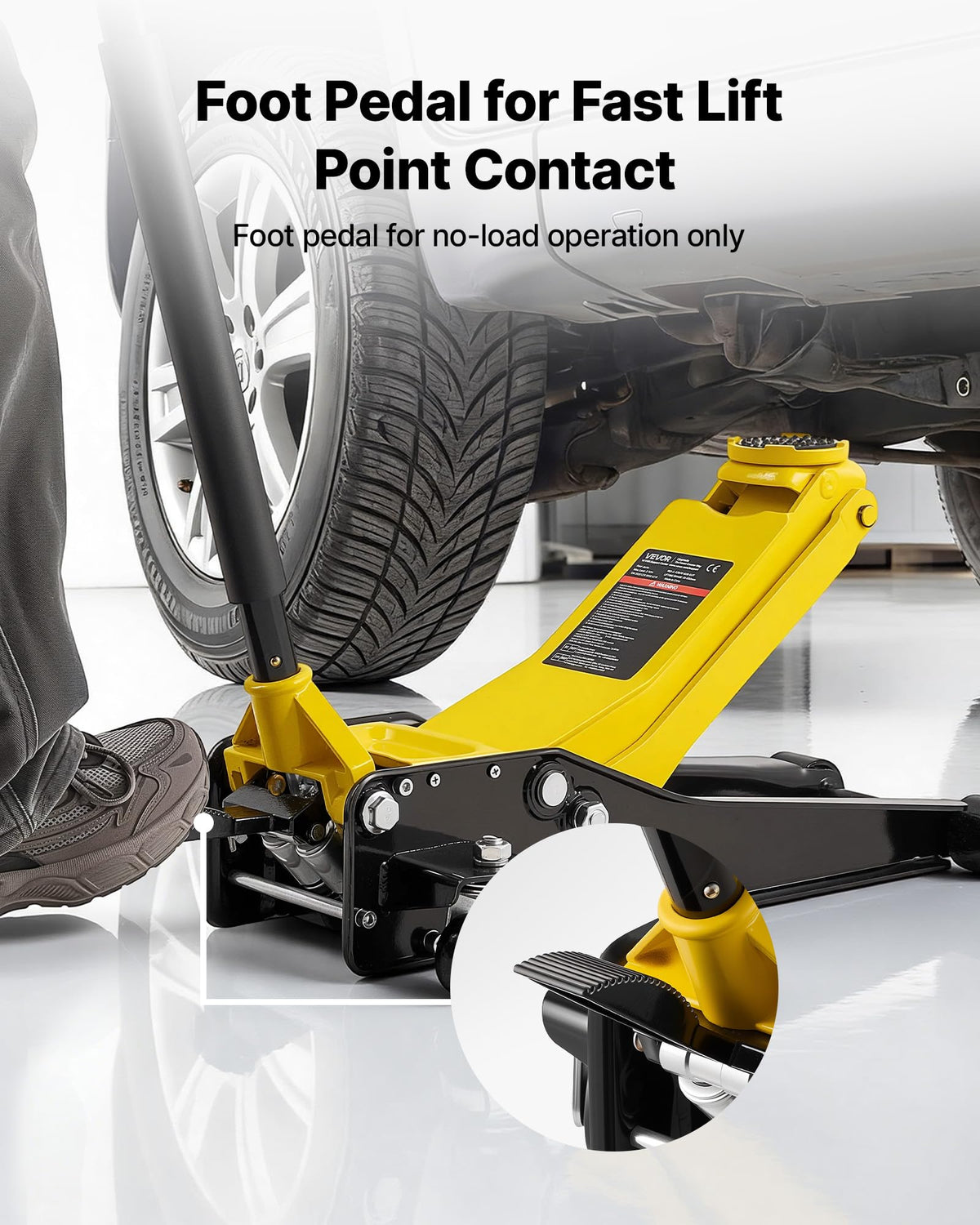 3 Ton Steel Hydraulic Floor Jack with SUV Adapter F150