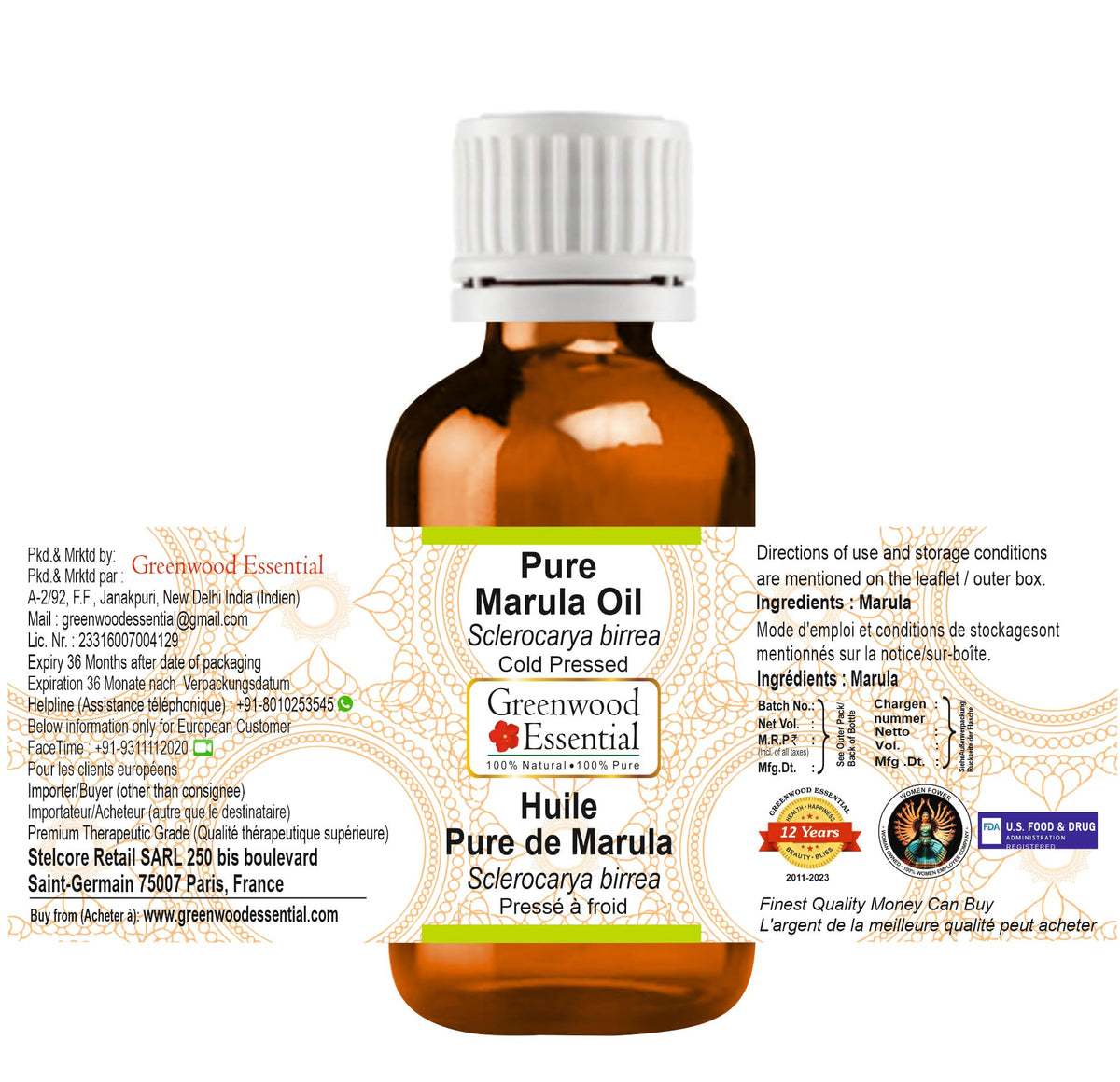Pure Marula Oil Cold Pressed 30ml I829194