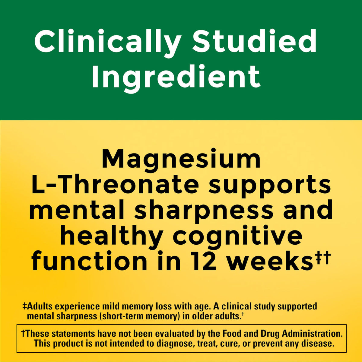 Magnesium L-Threonate with Vitamin C & Vitamin D3, 90 Capsules F297