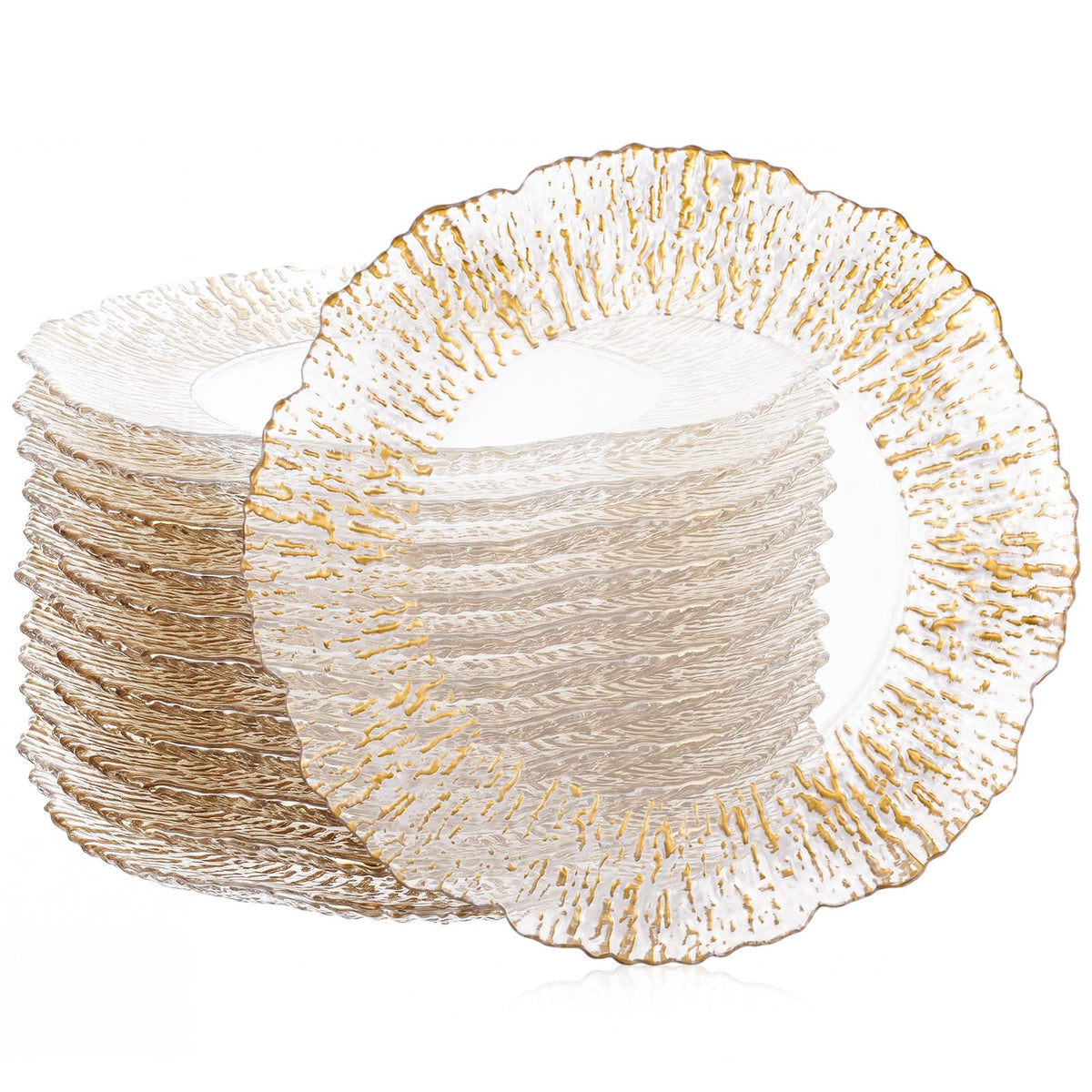 12 Pcs Baroque Plastic Charger Plates T280