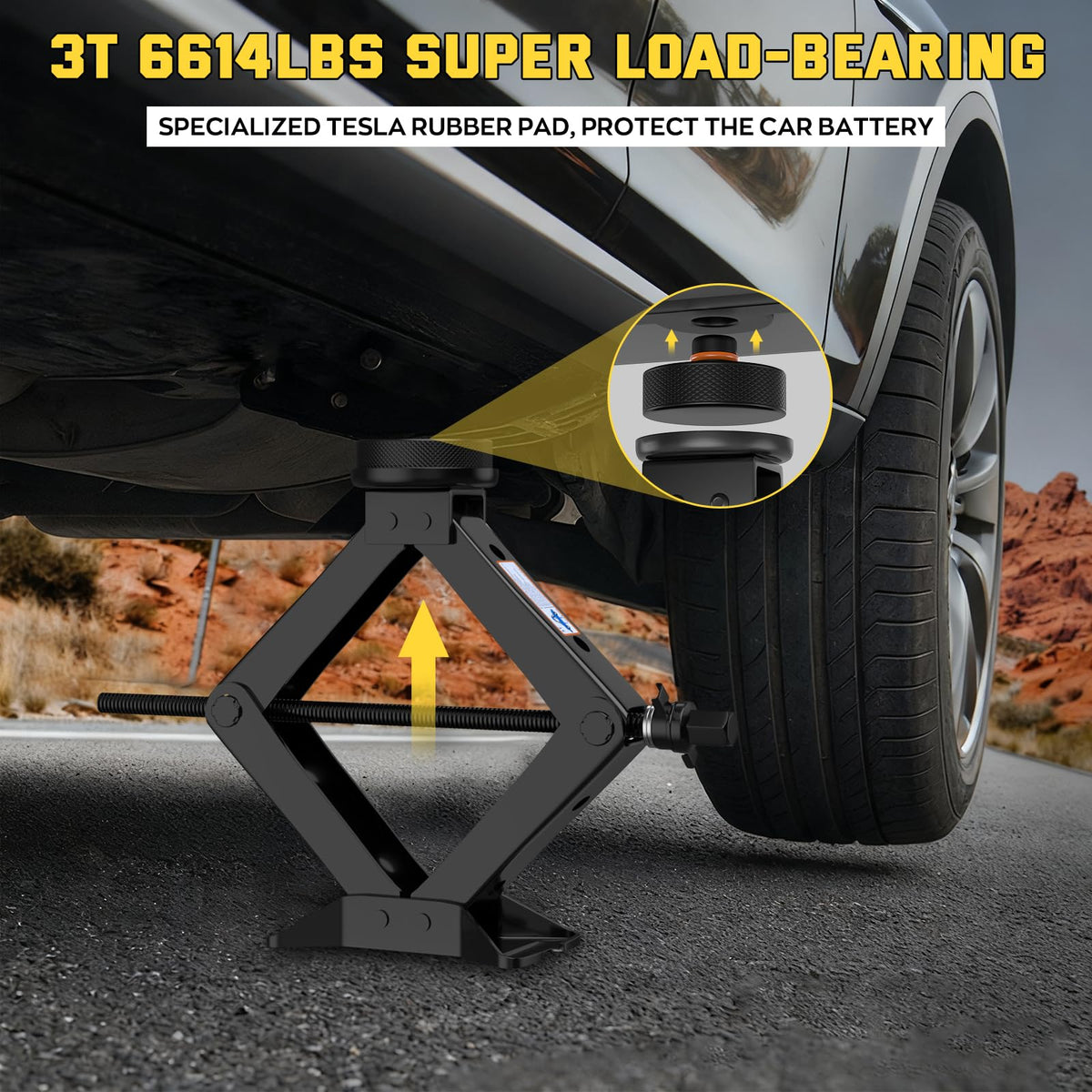 3 Ton Scissor Jack with Lug Wrench S8682