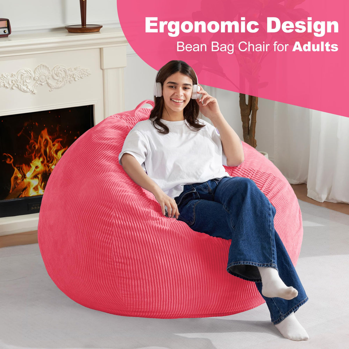 4FT Bean Bag Chair with Handle V751151