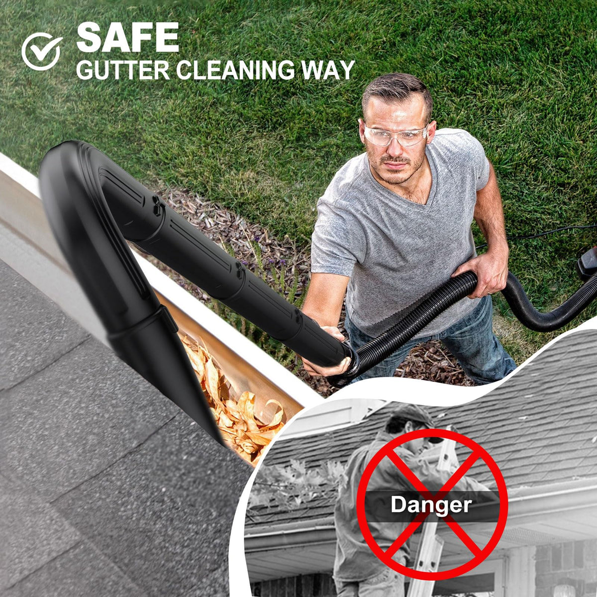 2-1/2 in. Gutter Cleaning Attachment Kit for Wet Dry Vac N751