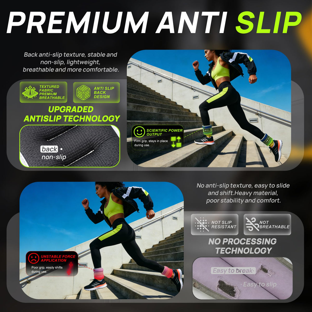 Ankle Wrist Weights Set with Adjustable Straps E456