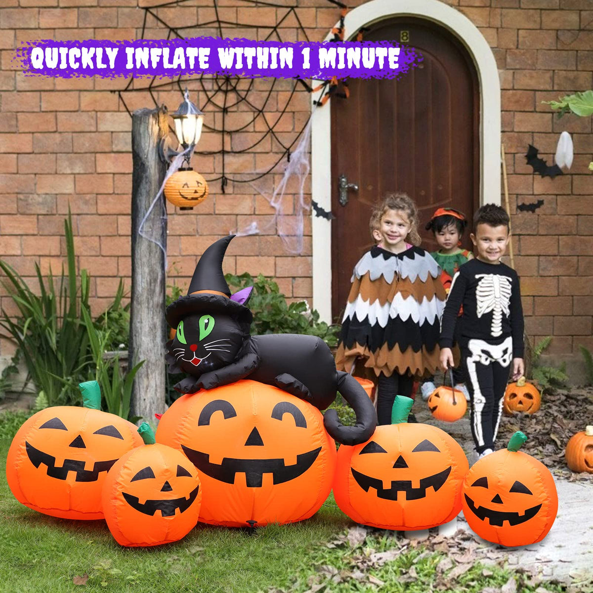 5FT Lighted Inflatable Pumpkin Outdoor Decoration T366