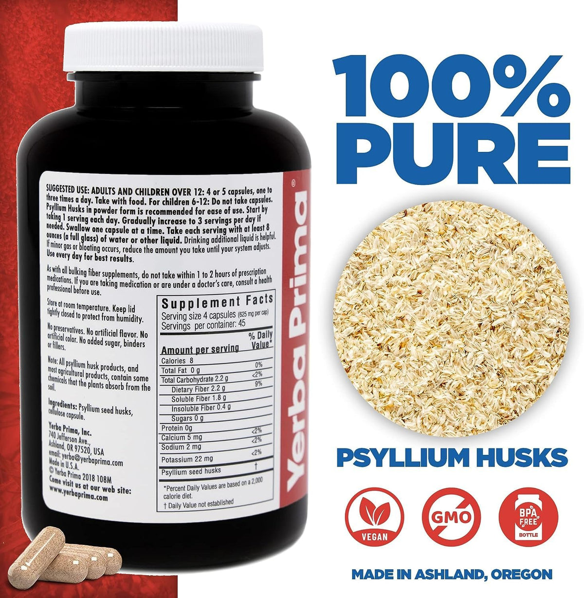 Psyllium Husks 180 Veg Caps R10097