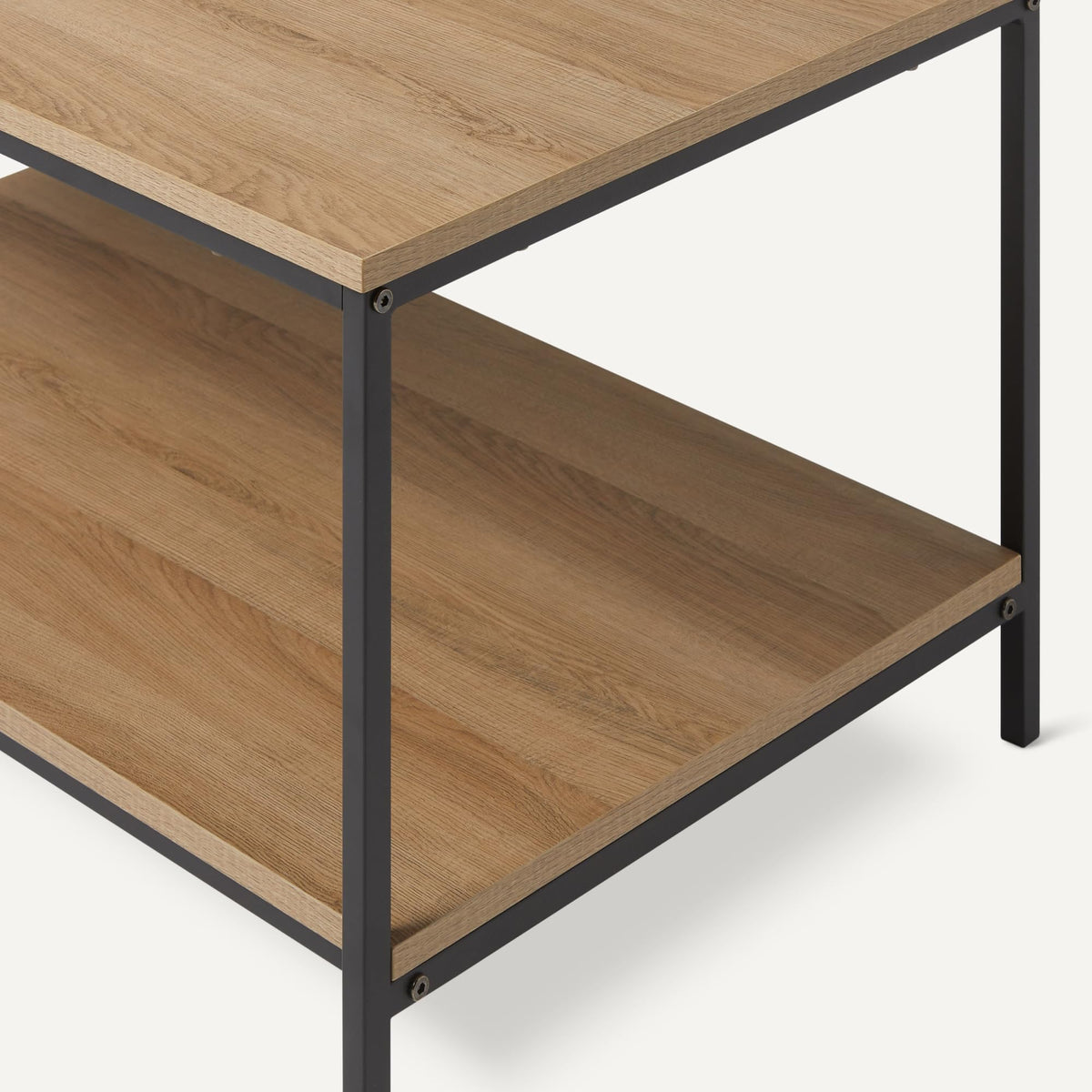 Rectangular Wooden Coffee Table with Bottom Shelf W3949