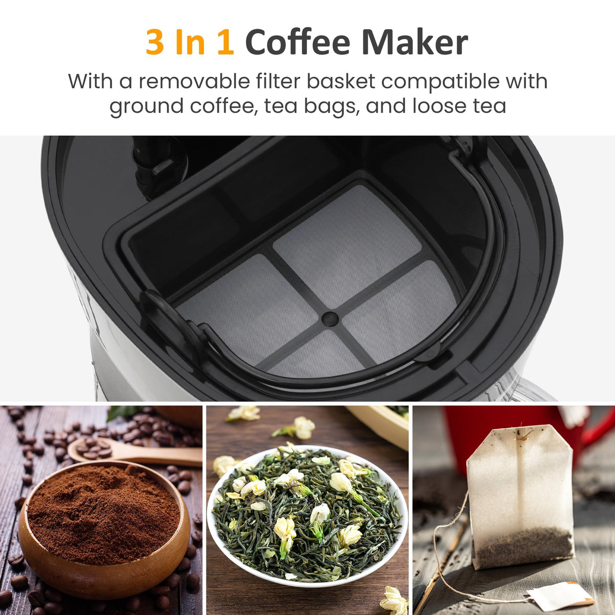 Cold Brew Coffee Maker with Reusable Filter and Insulated Pitcher, 20 Oz Black W75508