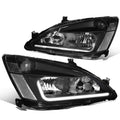 Black Headlight Assembly with LED Day Running Light P383