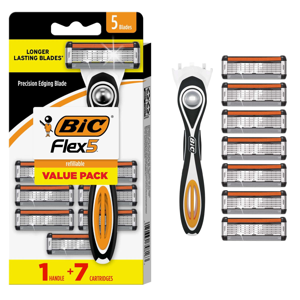 5-Blade Refillable Razors with 7 Cartridges P919